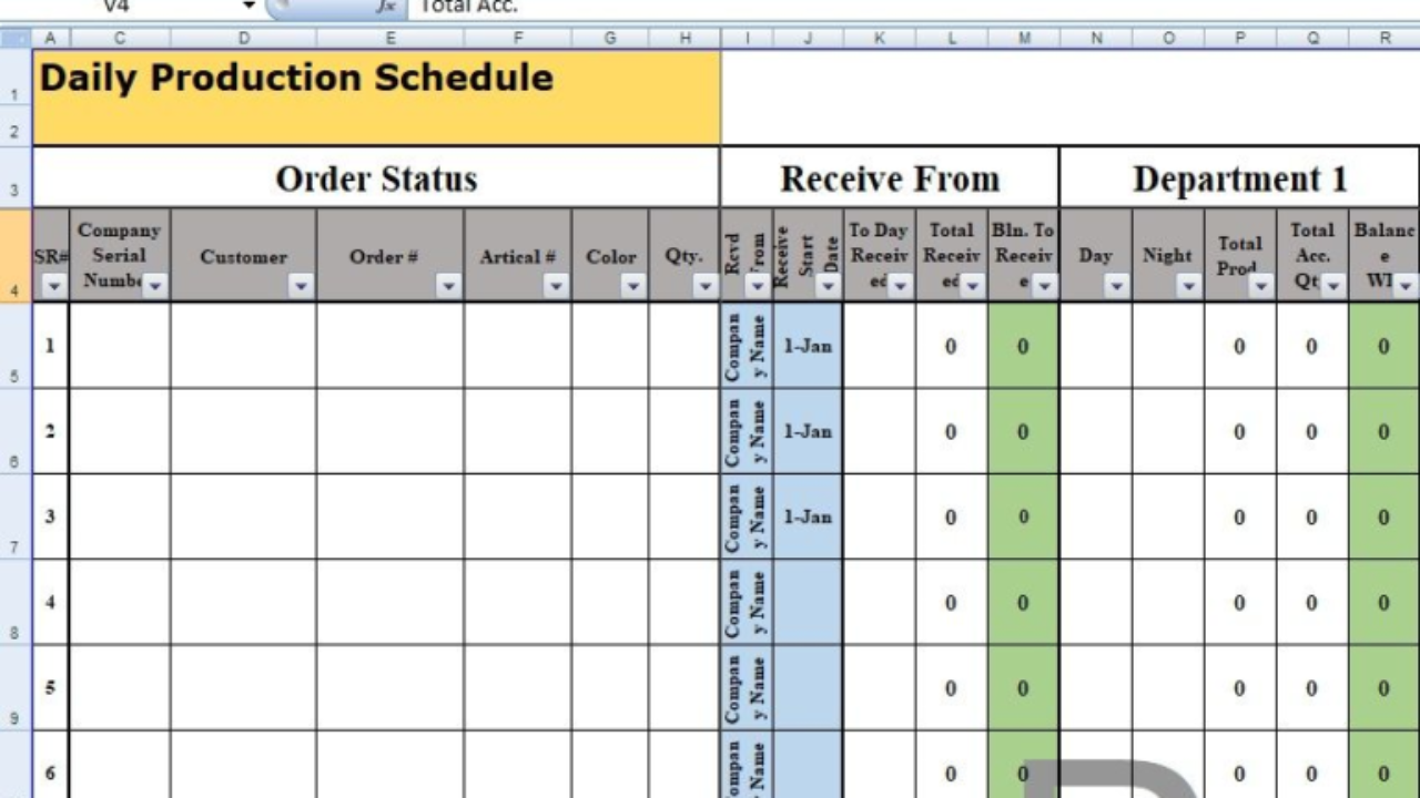 Detail Production Template Excel Nomer 4