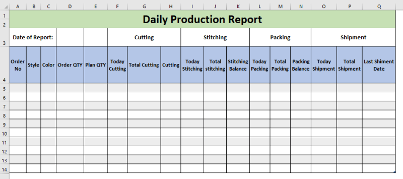 Detail Production Template Excel Nomer 38