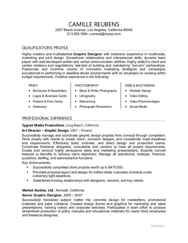 Detail Professional Cv Template For Graphic Designer Nomer 14