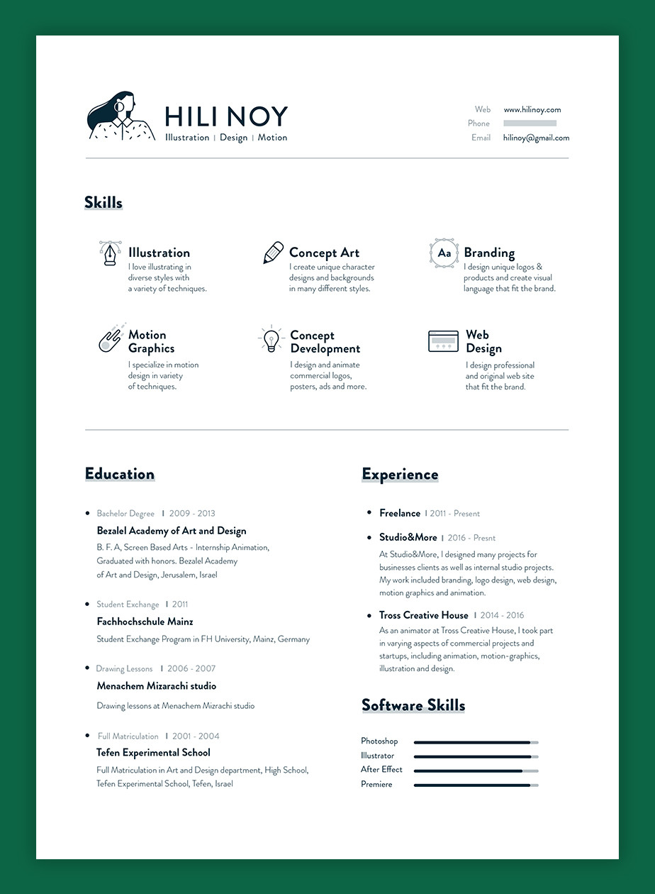 Detail Professional Cv Template For Graphic Designer Nomer 17