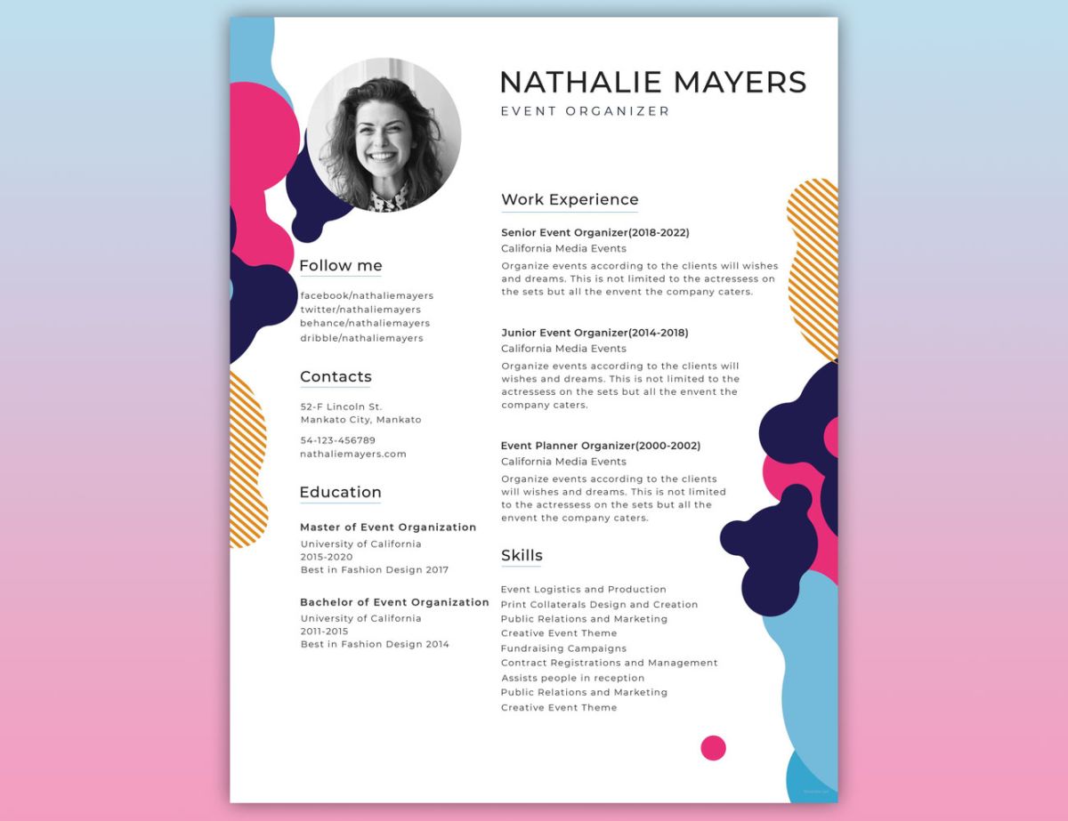 Detail Professional Cv Template For Graphic Designer Nomer 20