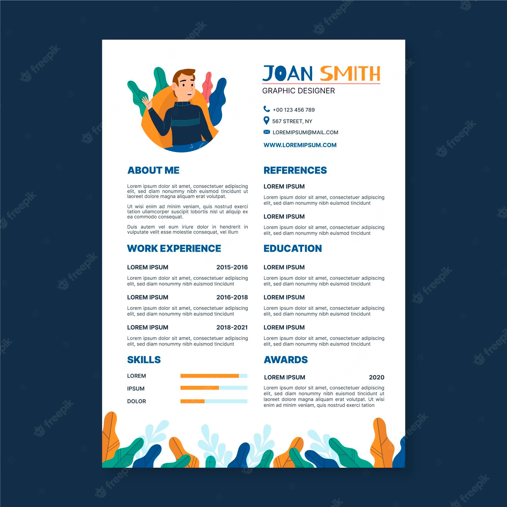 Detail Professional Cv Template For Graphic Designer Nomer 28