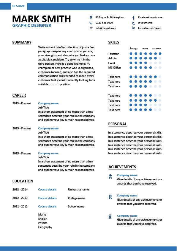 Detail Professional Cv Template For Graphic Designer Nomer 38