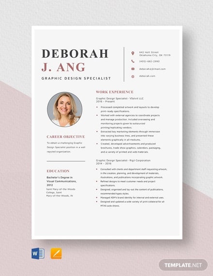 Detail Professional Cv Template For Graphic Designer Nomer 41