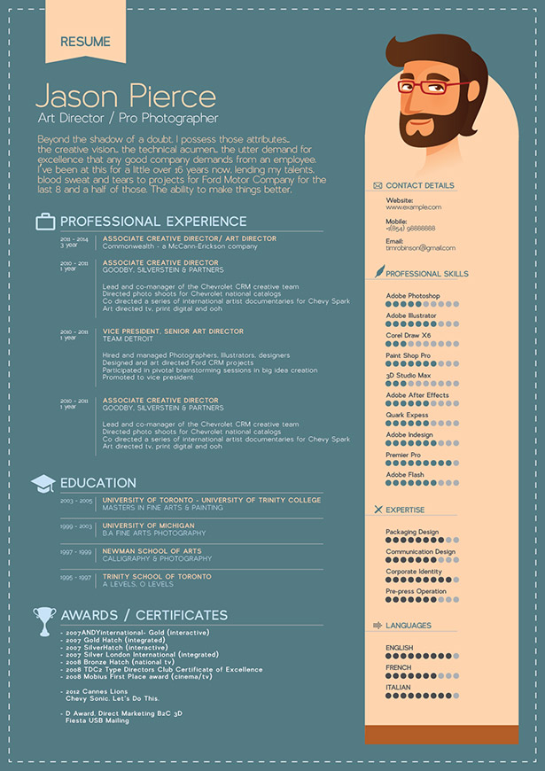 Detail Professional Cv Template For Graphic Designer Nomer 44