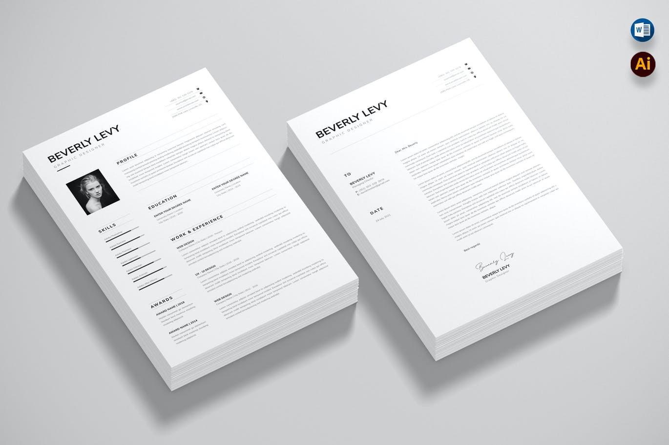 Detail Professional Cv Template For Graphic Designer Nomer 45