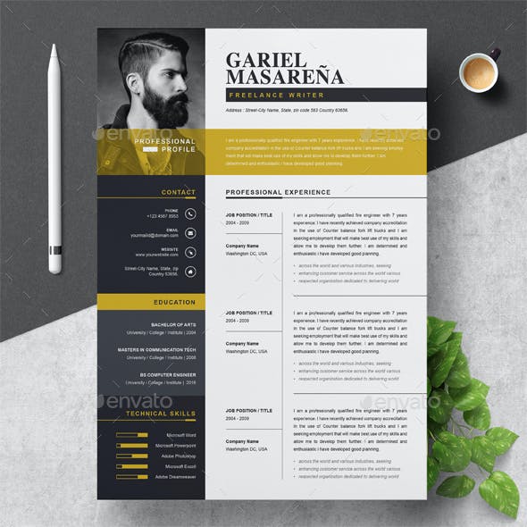 Detail Professional Cv Template For Graphic Designer Nomer 8