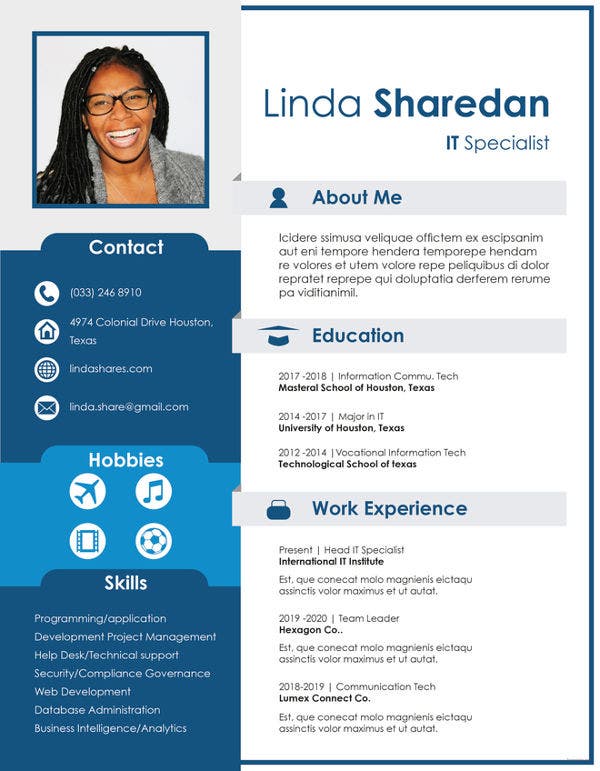 Detail Professional Cv Template Free Nomer 21