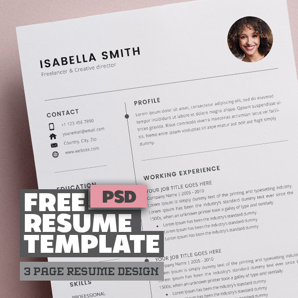 Detail Professional Cv Template Free Nomer 39