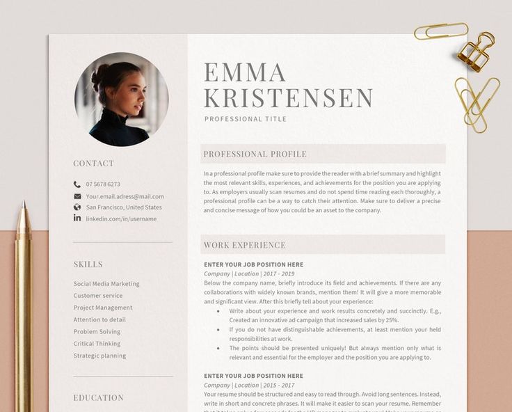 Detail Professional Profile Template Word Nomer 12