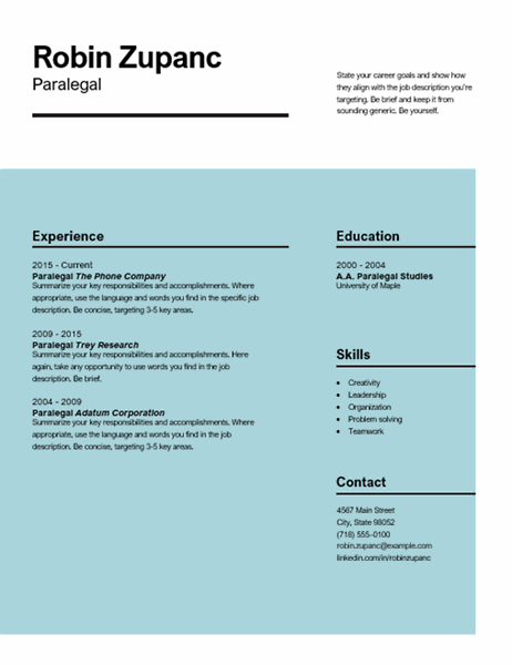 Detail Professional Profile Template Word Nomer 7