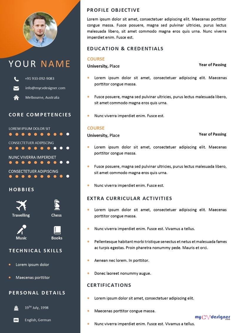 Detail Professional Resume Template Free Download Nomer 35