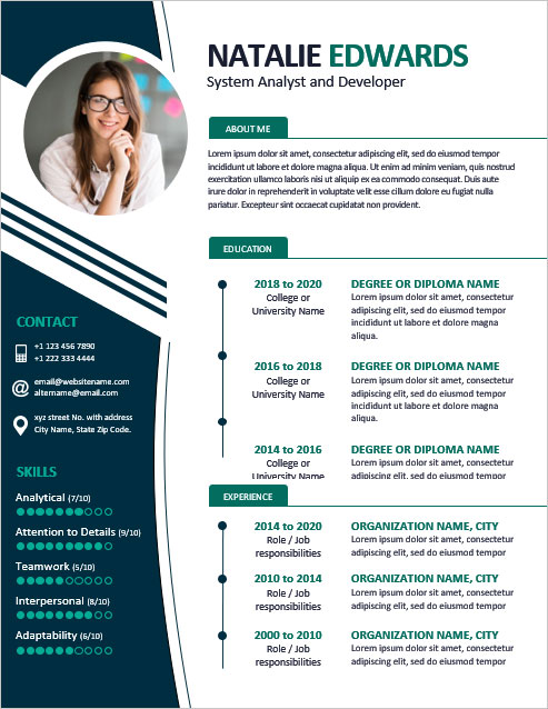 Detail Professional Resume Template Free Download Nomer 36