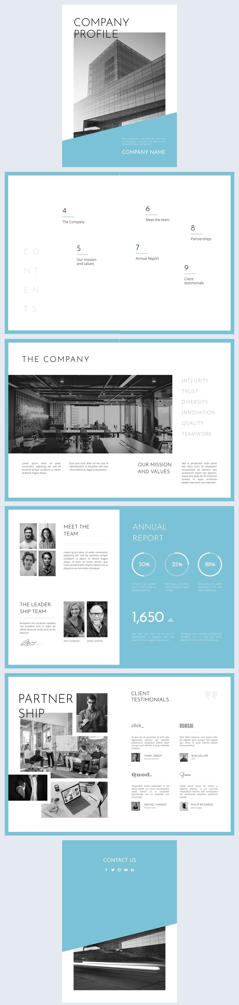 Detail Profile Booklet Template Nomer 27