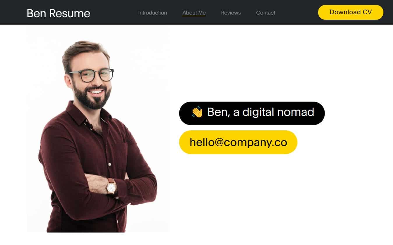 Download Profile Page Html Template Free Download Nomer 38