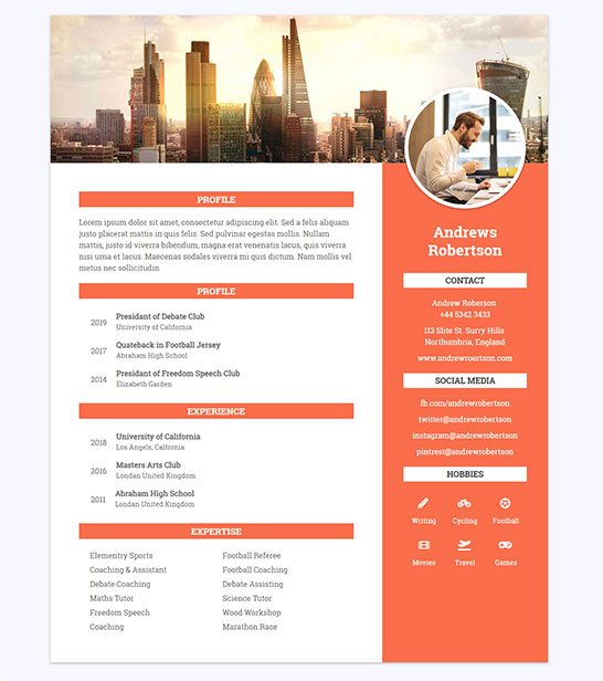 Detail Profile Template Html Free Nomer 10