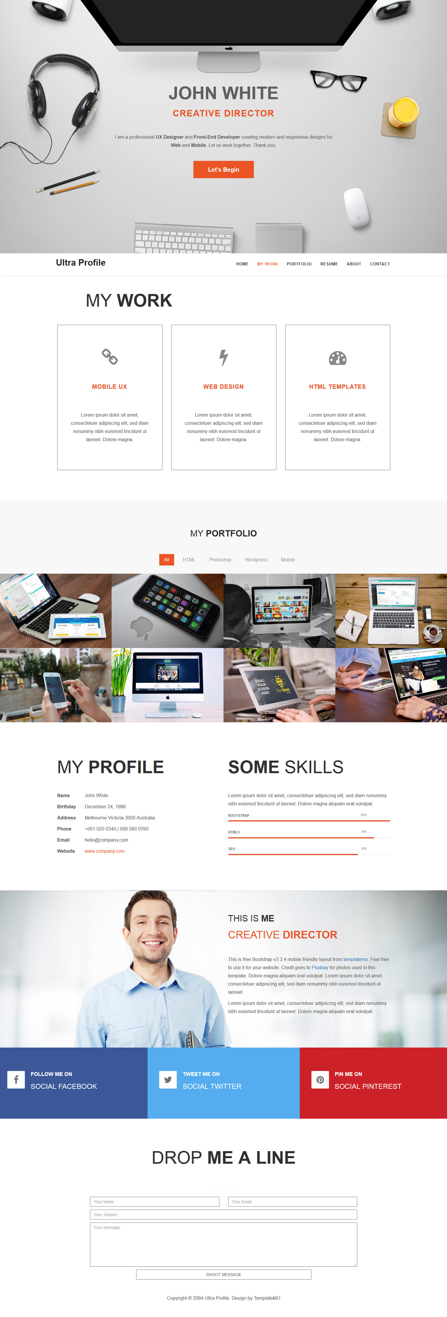 Detail Profile Template Html Free Nomer 19