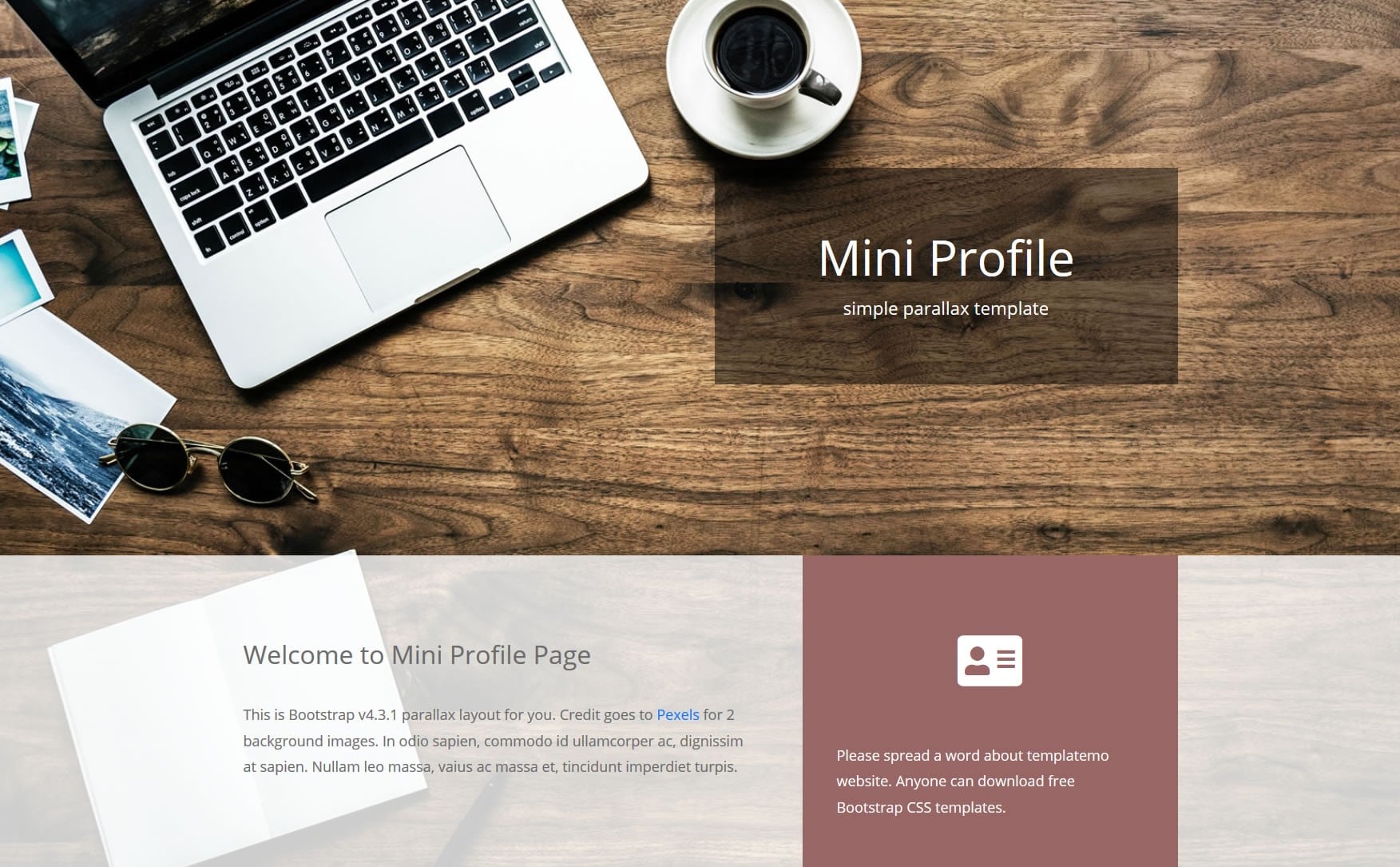 Detail Profile Template Html Free Nomer 27