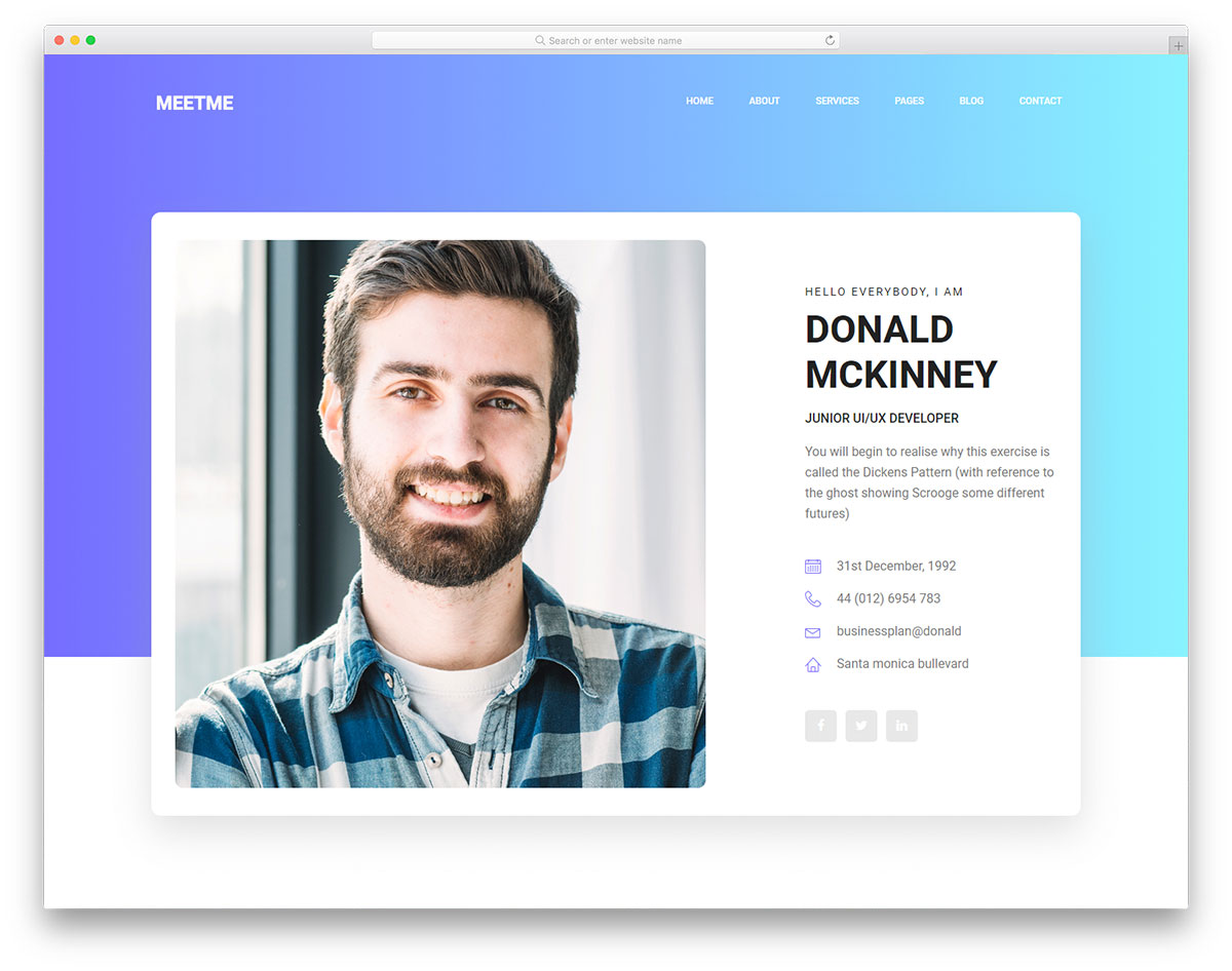 Detail Profile Template Html Free Nomer 9