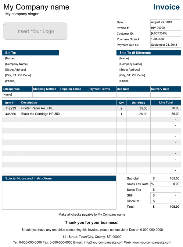 Detail Proforma Invoice Template Excel Nomer 33