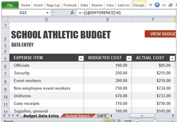 Detail Program Budget Template Nomer 22
