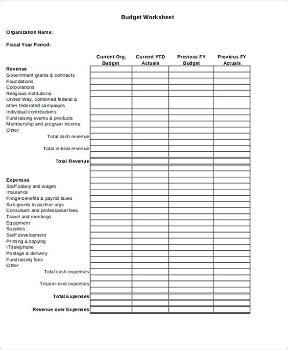 Detail Program Budget Template Nomer 30