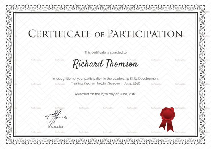 Detail Program Certificate Template Nomer 30