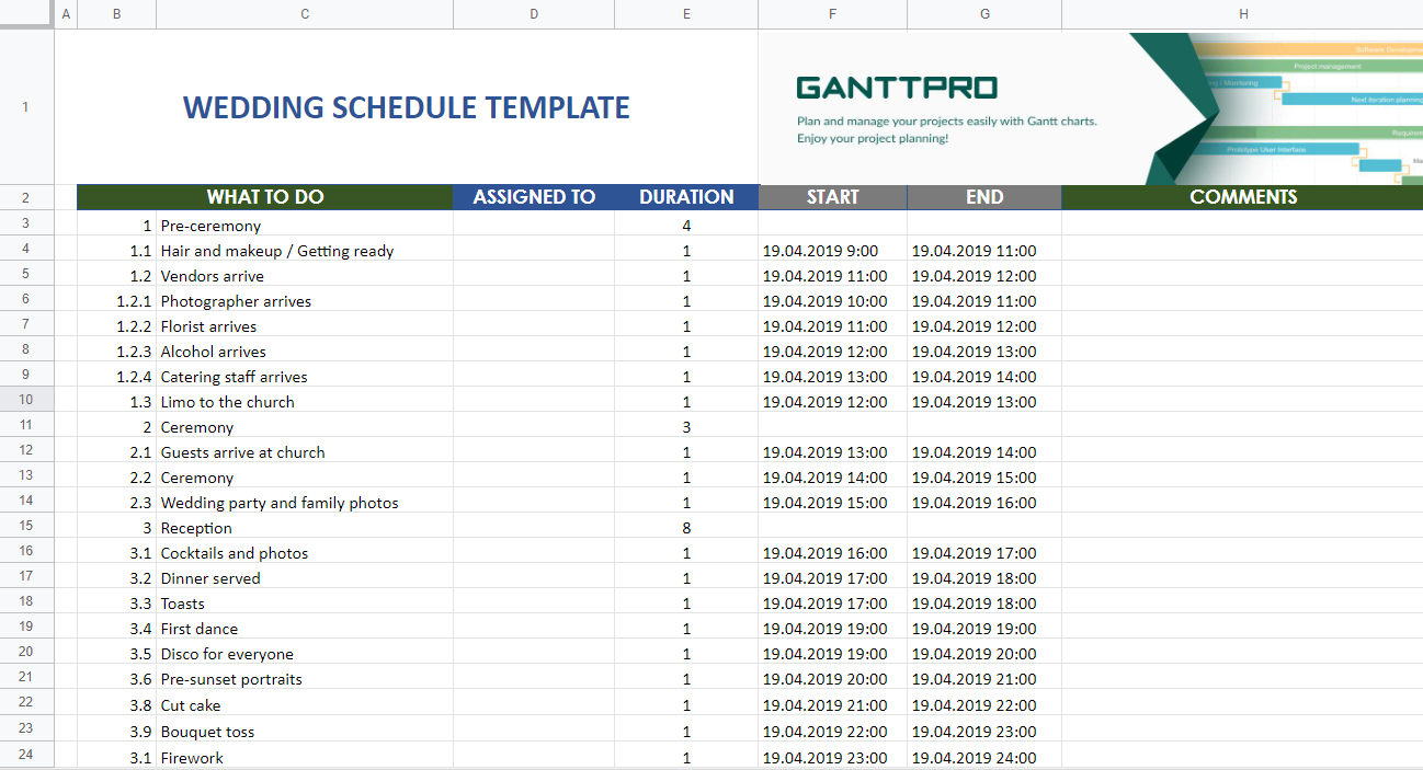 Detail Program Timeline Template Excel Nomer 47