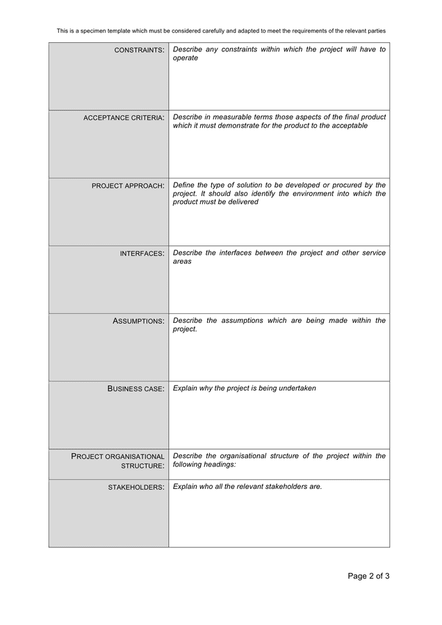 Detail Programme Initiation Document Template Nomer 33