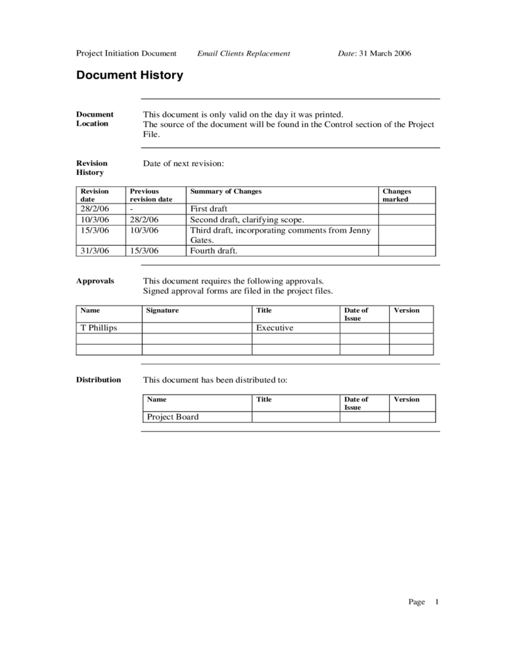 Detail Programme Initiation Document Template Nomer 43