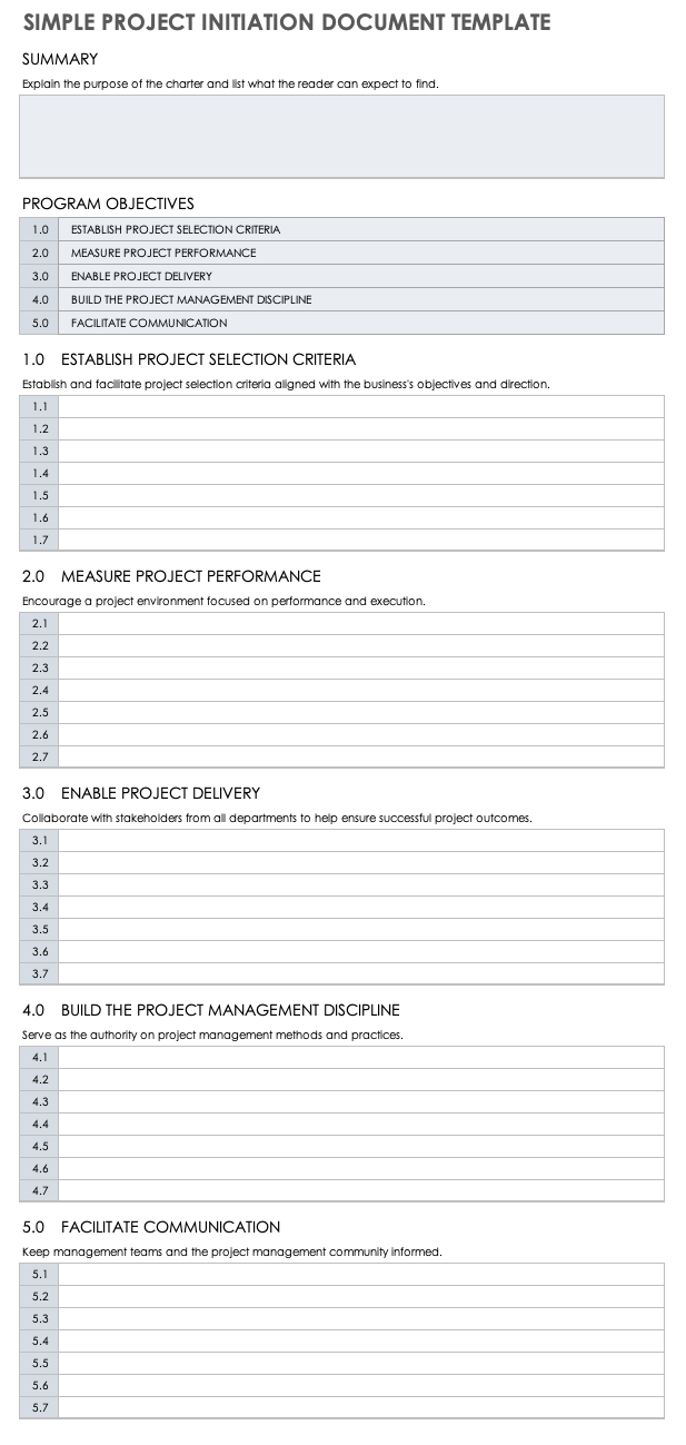 Detail Programme Initiation Document Template Nomer 6
