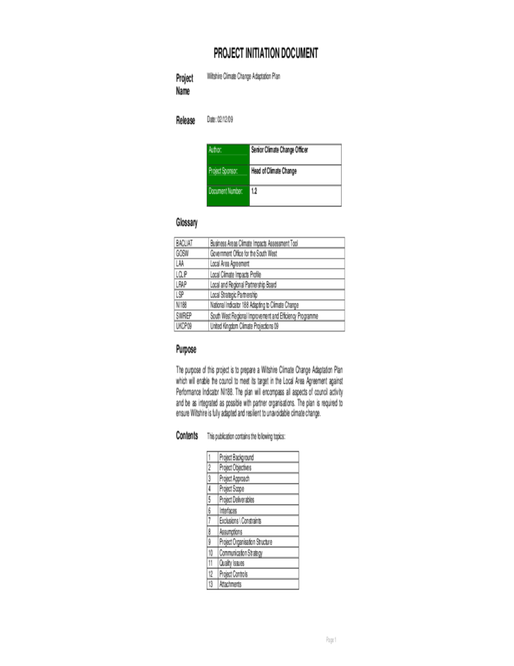 Detail Programme Initiation Document Template Nomer 51