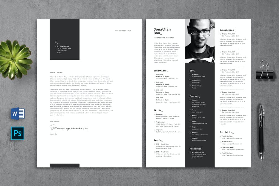 Detail Programmer Resume Template Nomer 29