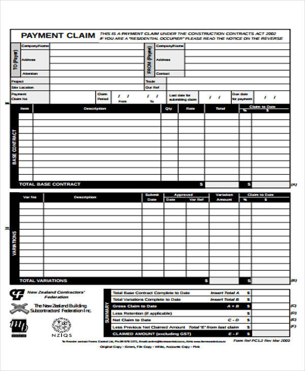 Detail Progress Claim Construction Template Nomer 11