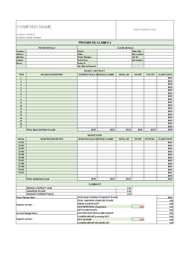 Detail Progress Claim Construction Template Nomer 12