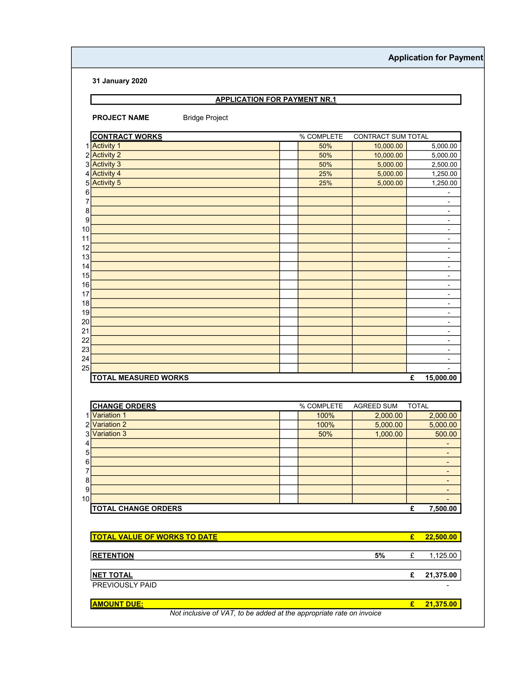 Detail Progress Claim Construction Template Nomer 17