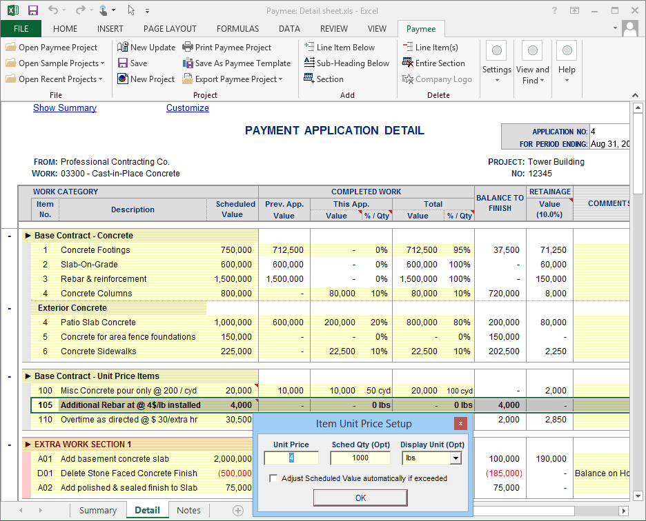 Detail Progress Claim Construction Template Nomer 36