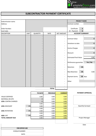 Detail Progress Claim Construction Template Nomer 44