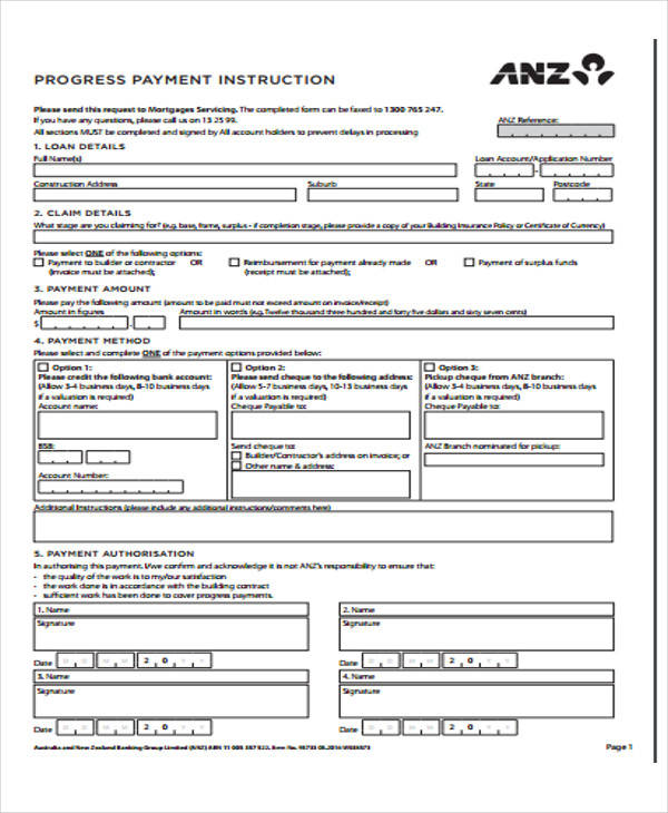 Detail Progress Claim Construction Template Nomer 45