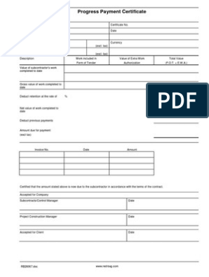 Detail Progress Claim Construction Template Nomer 52