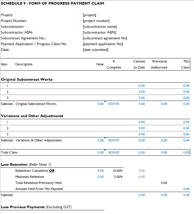 Detail Progress Claim Construction Template Nomer 9