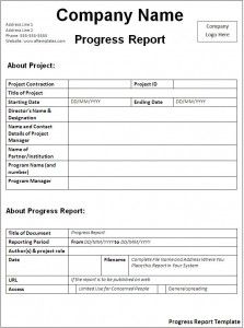 Download Progress Report Template Nomer 16