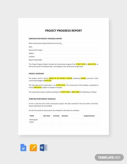 Detail Progress Report Template Nomer 35