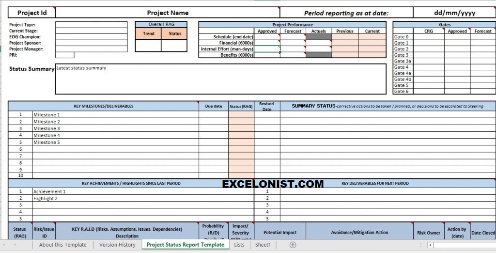 Detail Progress Report Template Excel Nomer 12