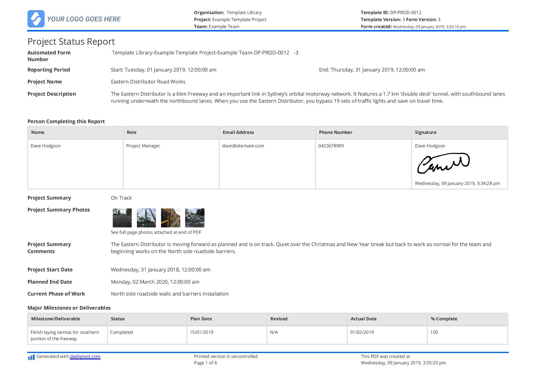 Detail Progress Report Template Excel Nomer 27