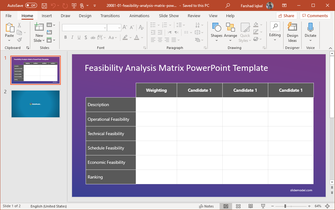 Detail Project Feasibility Study Template Excel Nomer 13