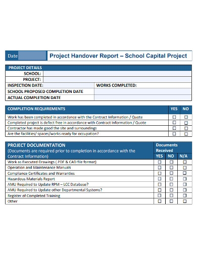 Detail Project Handover To Another Project Manager Template Nomer 16