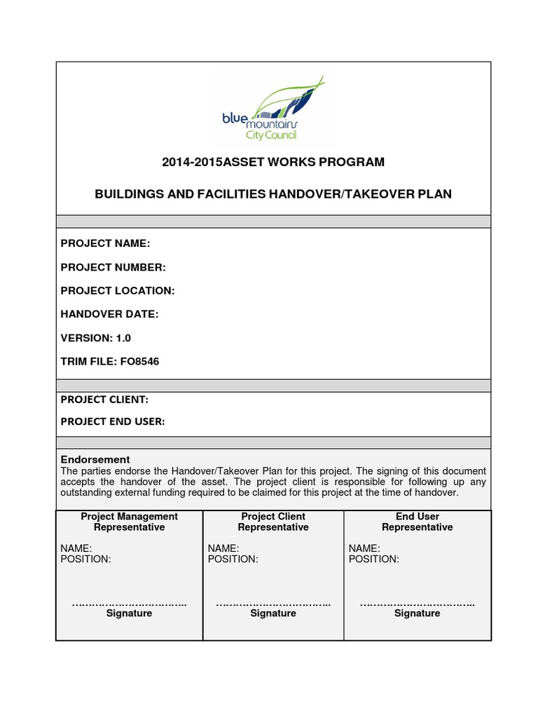 Detail Project Handover To Another Project Manager Template Nomer 37