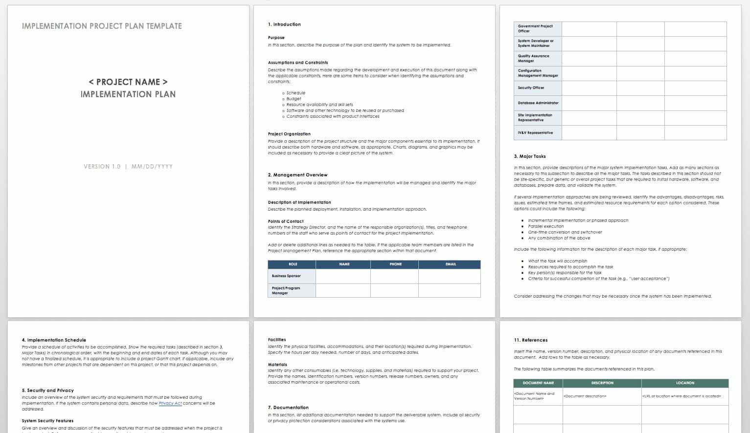 Detail Project Implementation Plan Template Nomer 3