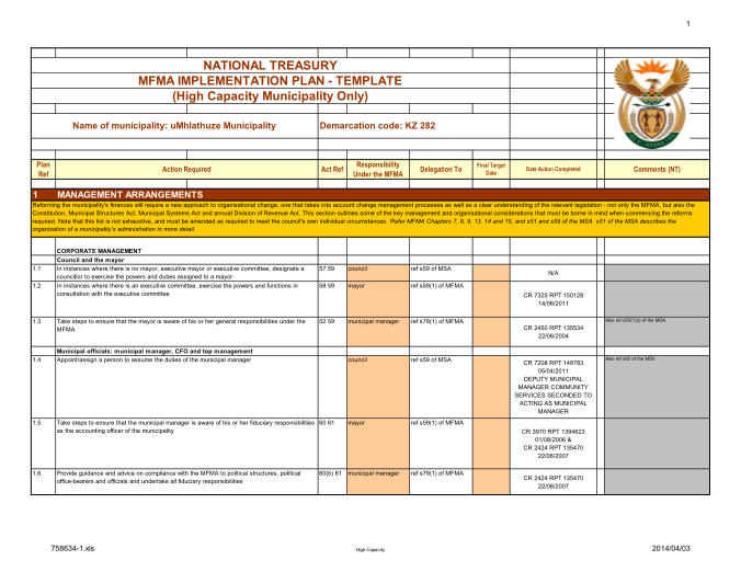 Detail Project Implementation Plan Template Nomer 39